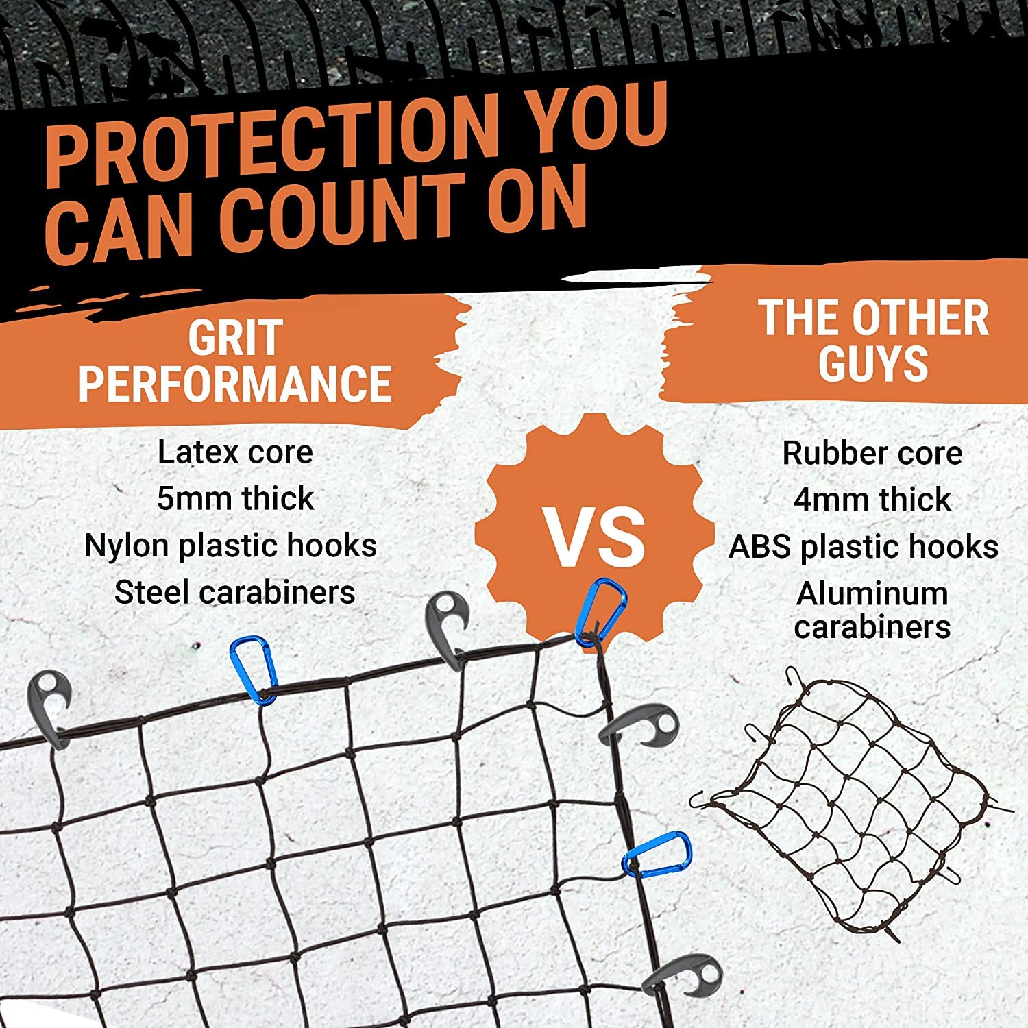 Grit Performance truck bed storage bag keeps net organized under seat or in trunk