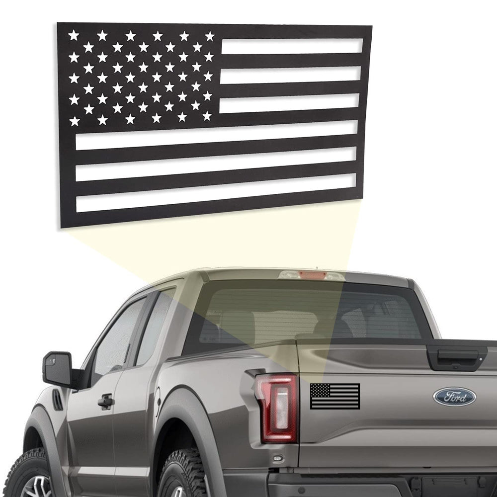 GRITKULTURE American Flag Perfect-Cut magnet on trucks provides bold visibility.