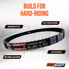 GritShift Segway X260 GT4 belt highlighting smooth engagement on terrain