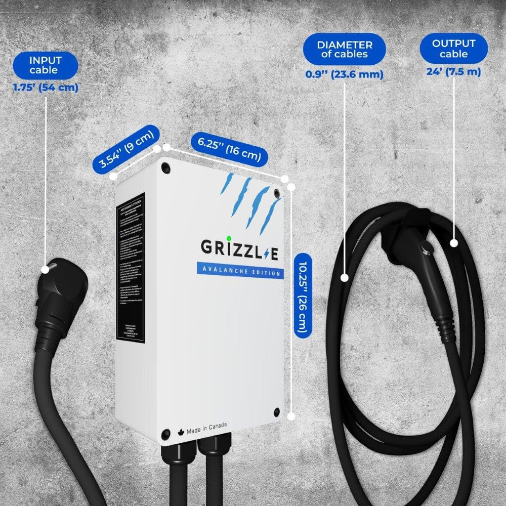 Grizzl-E 40-amp configuration highlights adjustable output for different circuits.