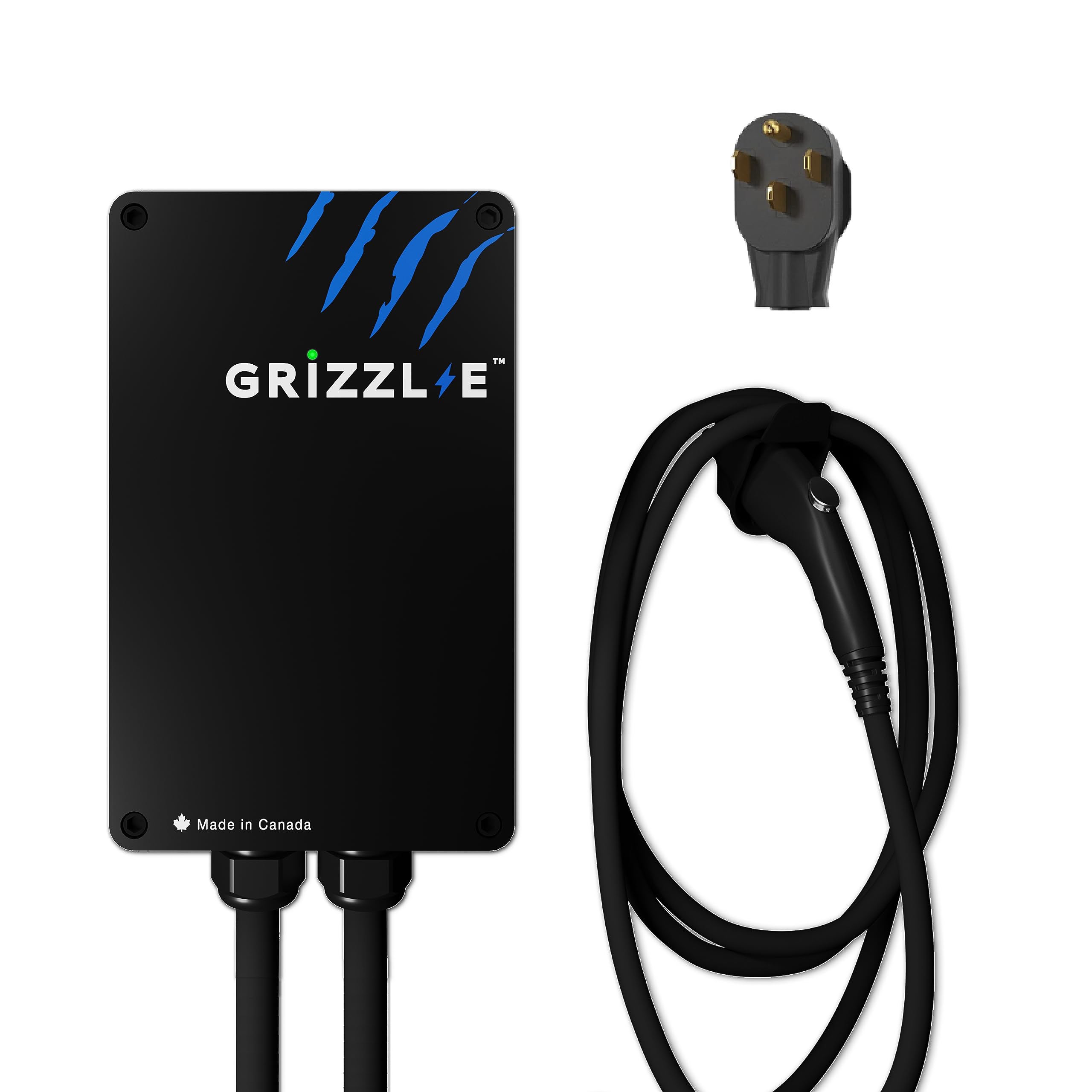 Grizzl-E Classic front view with 24 ft cable enables flexible home charging.