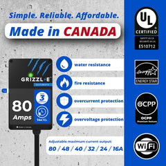 Grizzl-E Connect Wi-Fi antenna enhances connectivity for charging control.
