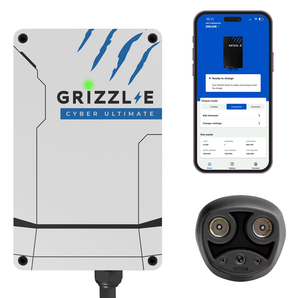 Grizzl-E Ultimate 80A charger with outdoor metal enclosure for harsh conditions