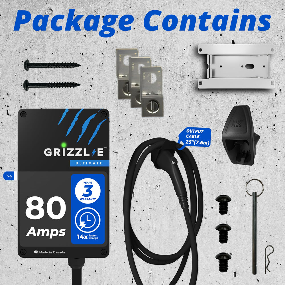 Grizzl-E Ultimate hardwire kit included simplifies a clean installation.