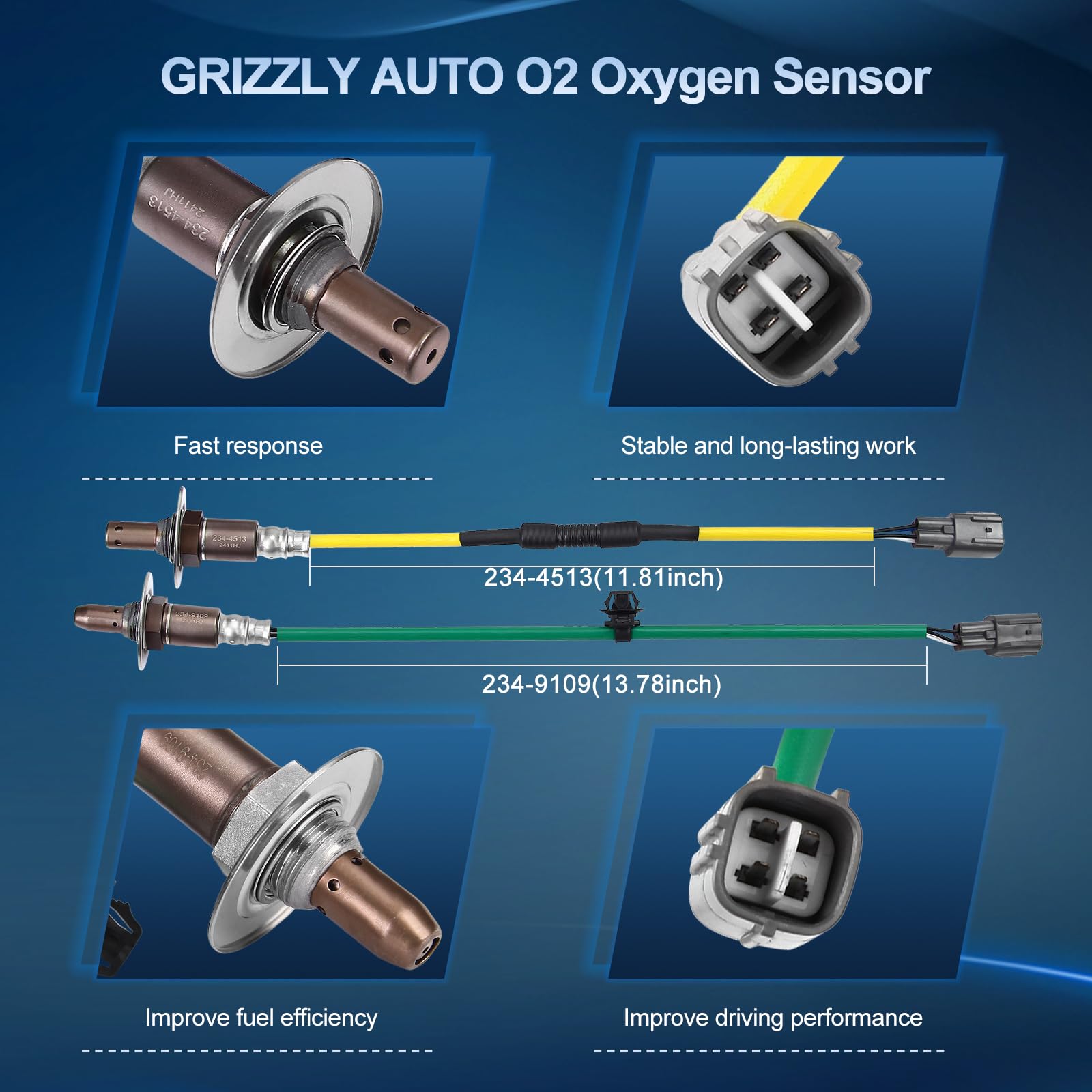 GRIZZLY AUTO O2 sensor stainless valve body close-up showing durability