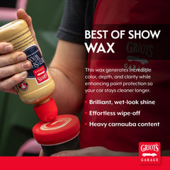 Griot's Garage Best of Show wax pad application demonstrates easy hand-applied gloss.