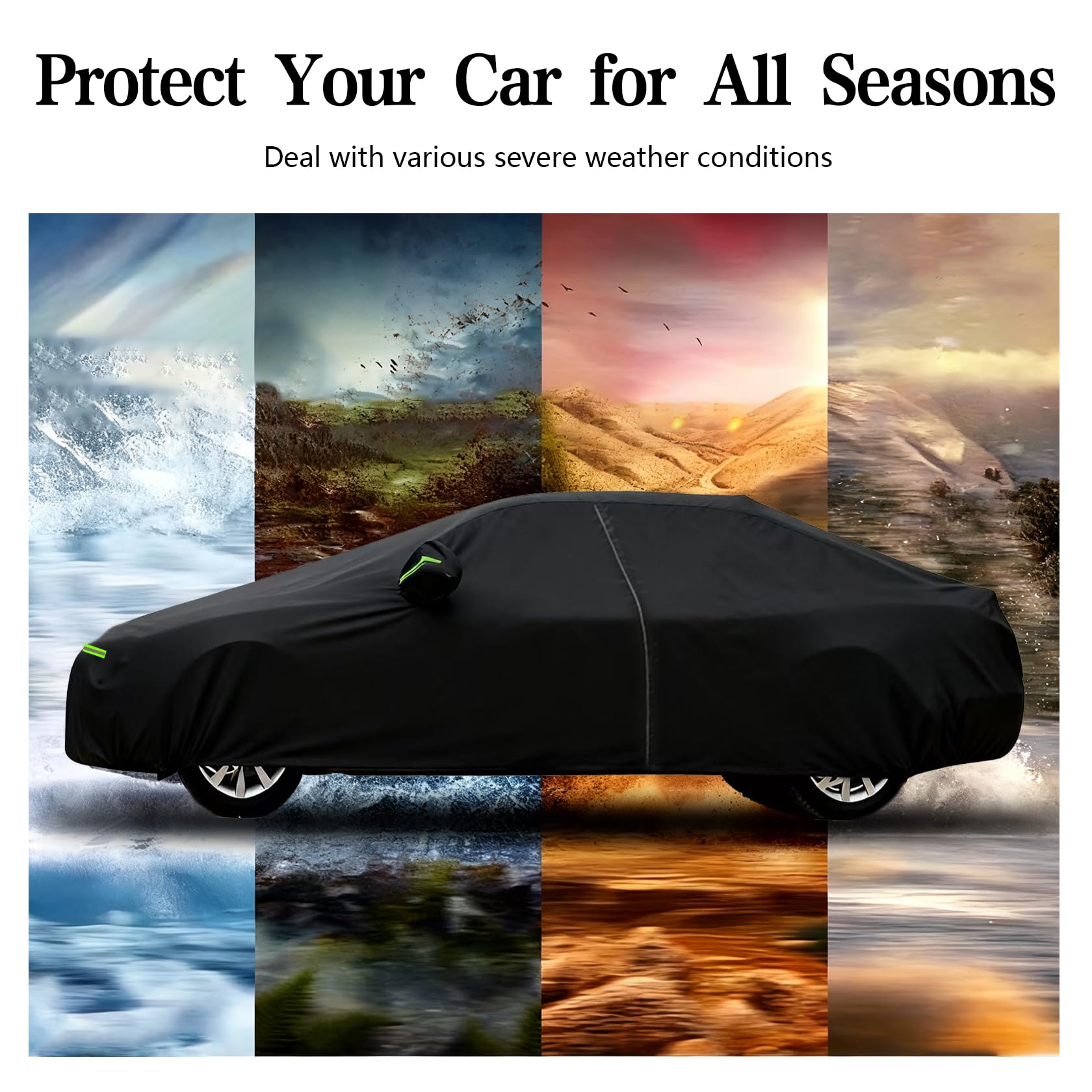 GrondNictory sedan car cover shows UV protection and outdoor use scenario