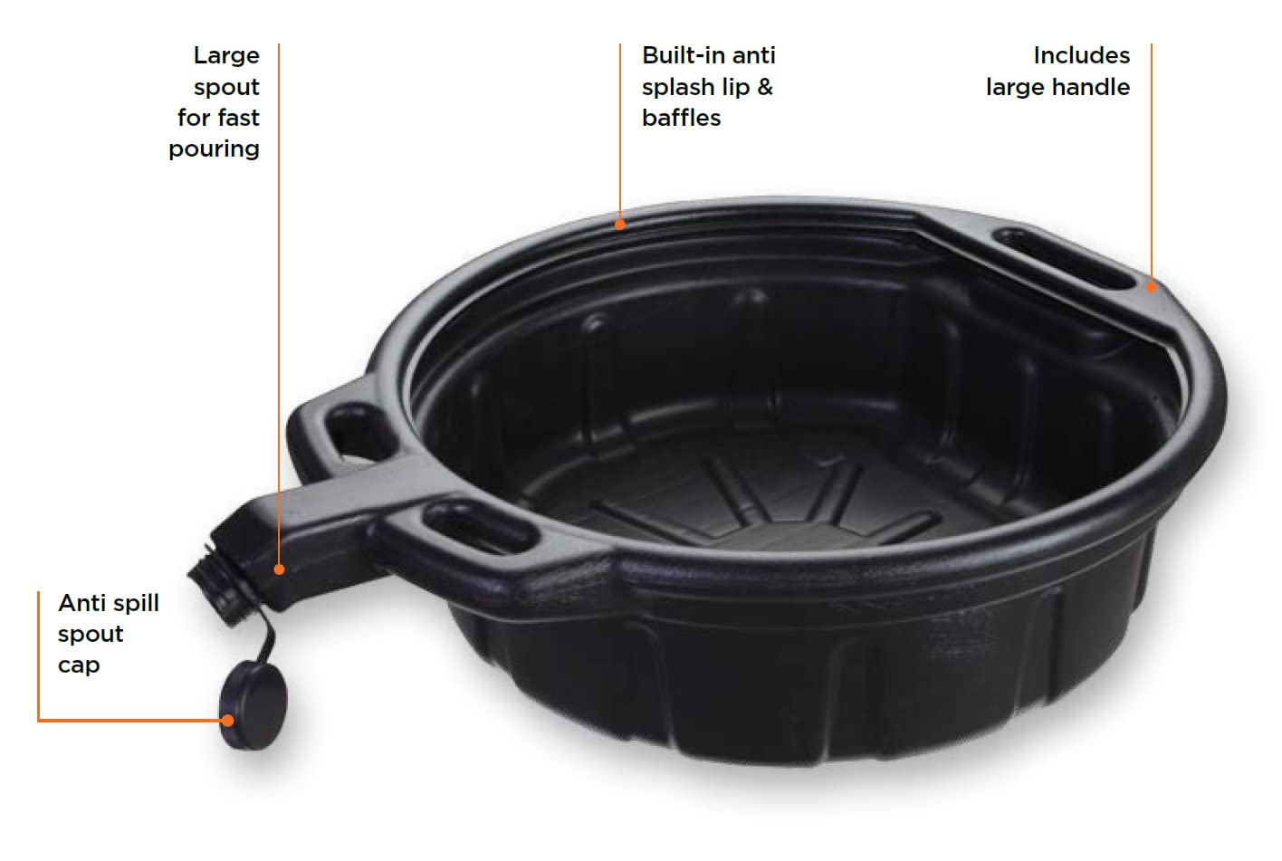 Groz 41960 HDPE construction highlights durable material resistant to chemicals and solvents.