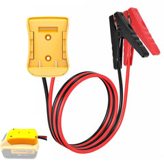 GRZWAYS jumper cables with DE.WALT 20V adapter enable convenient car jump starting.