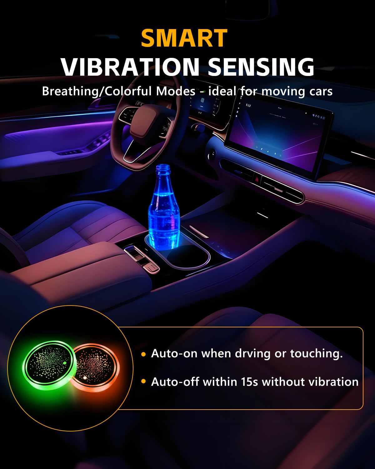 GSOWO vibration and constant-on modes, convenient switchable lighting for cars.