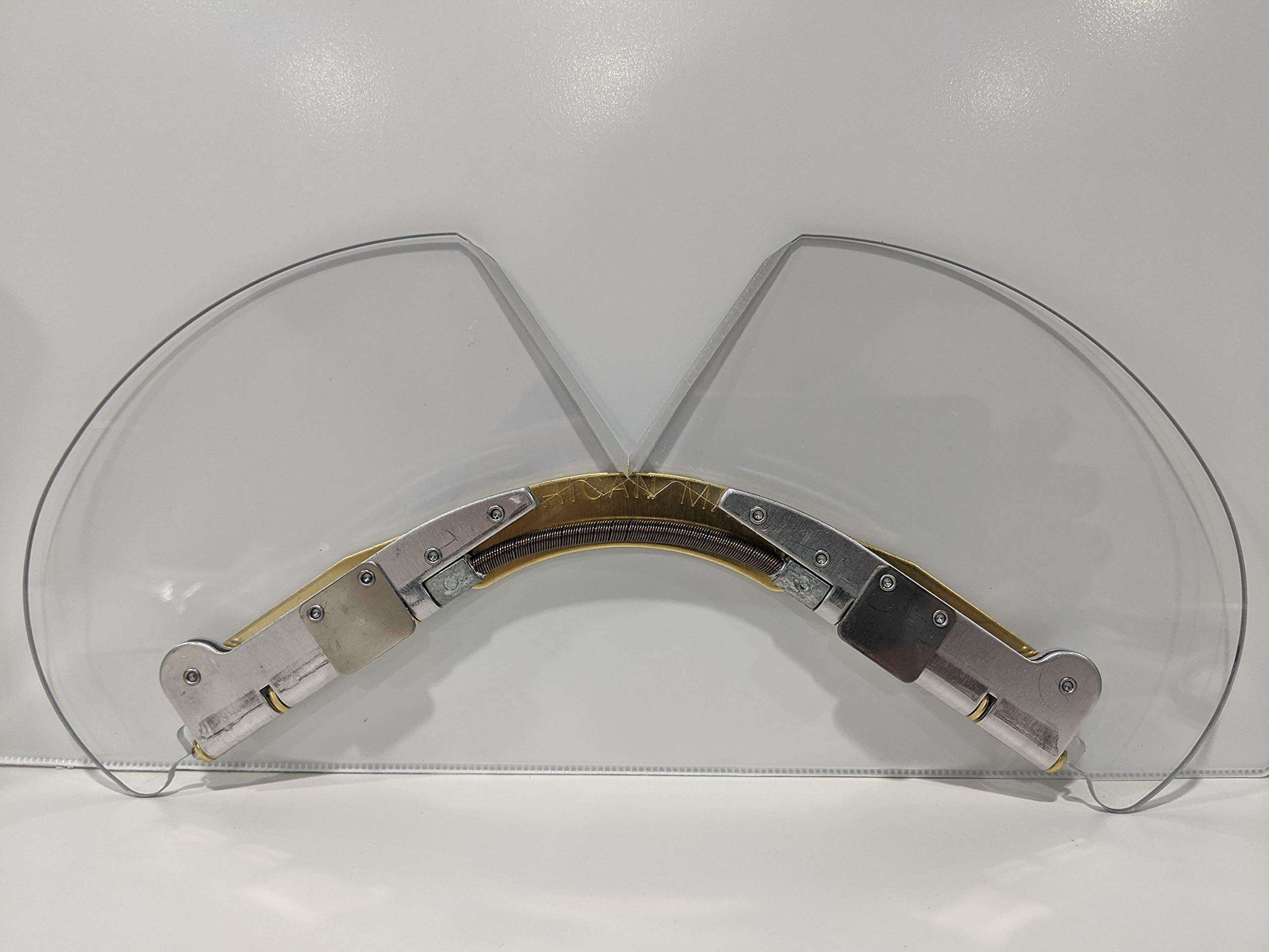 GSP Bourkes clear shields in use on a traditional fire helmet.