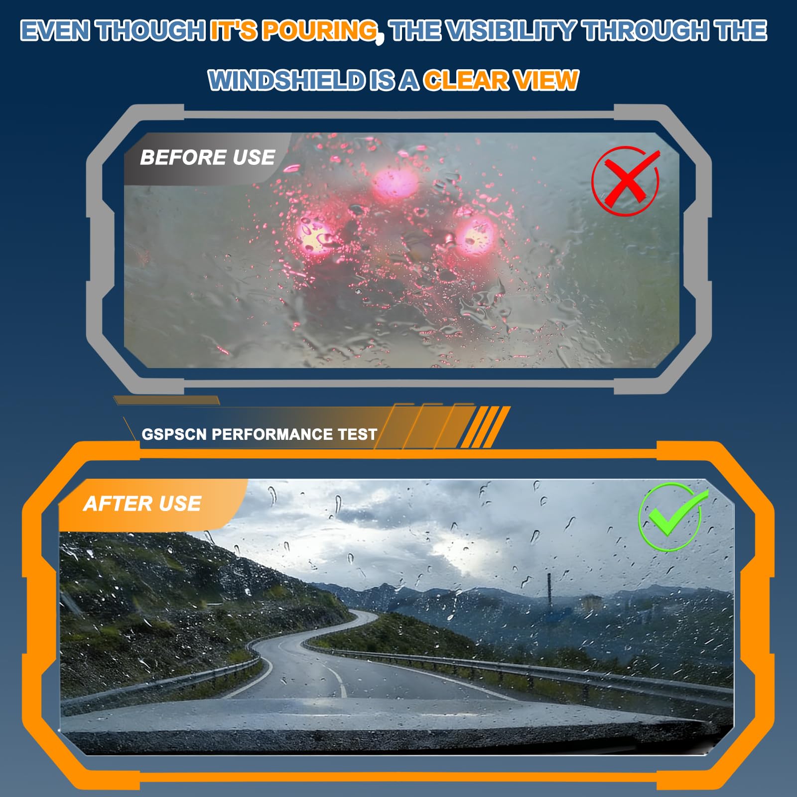 GSPSCN all-season wiper blades perform well in rain and snow