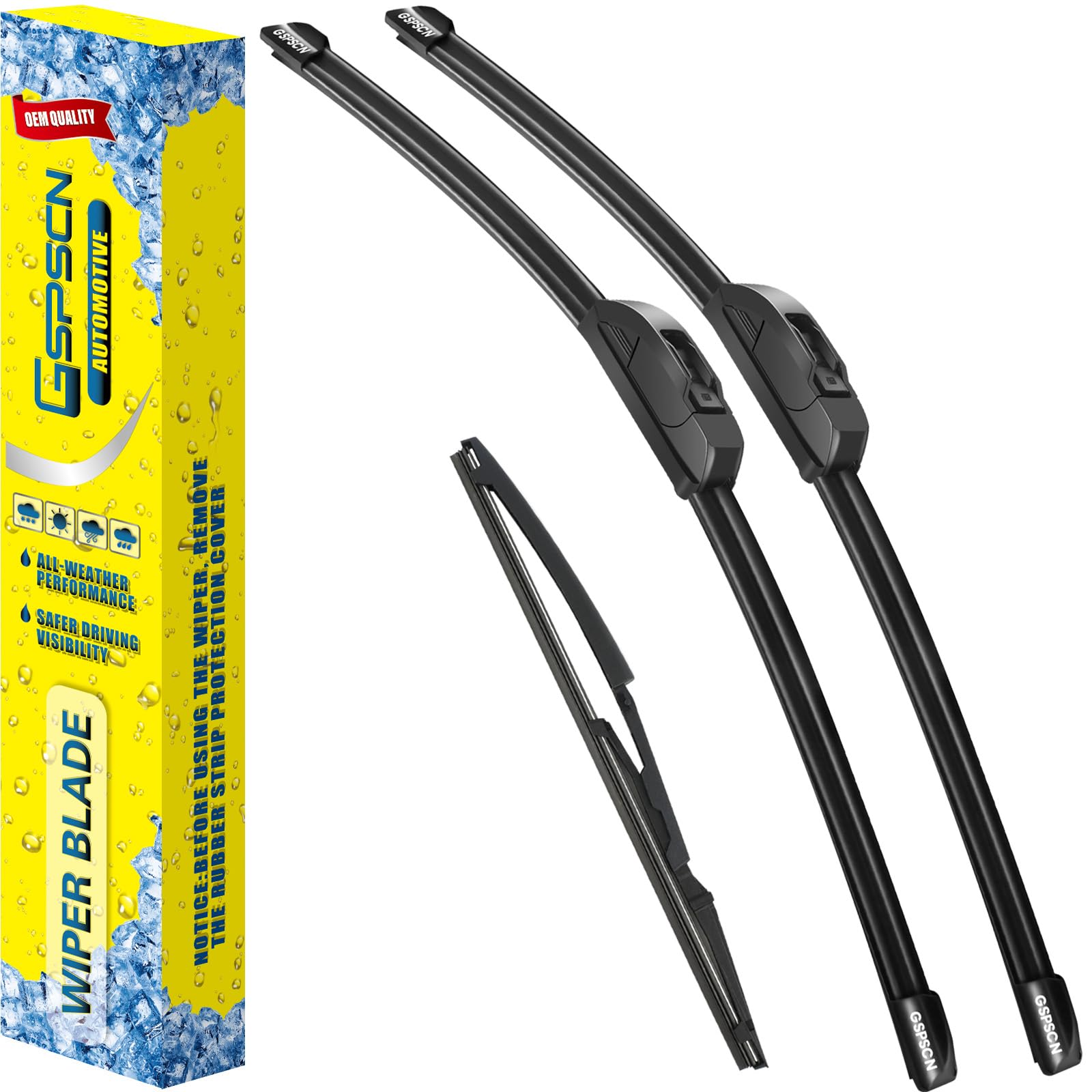 GSPSCN wiper blades set for Scion xB 2004-2006, ready for a clean windshield.