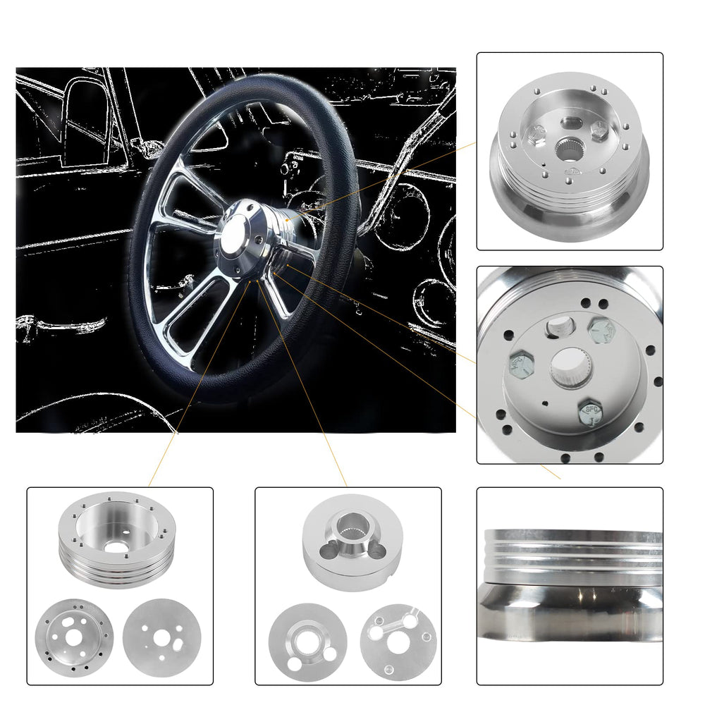 GSTP bolt-on installation view enables quick steering wheel removal.