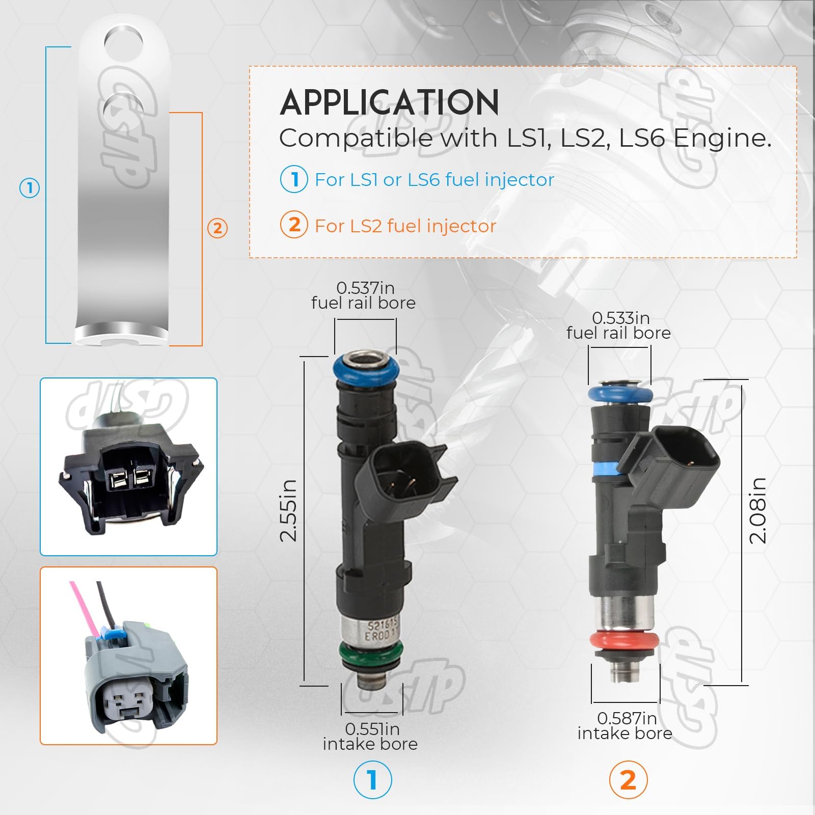 GSTP aluminum injector adapter – LS1/LS2/LS6 compatibility
