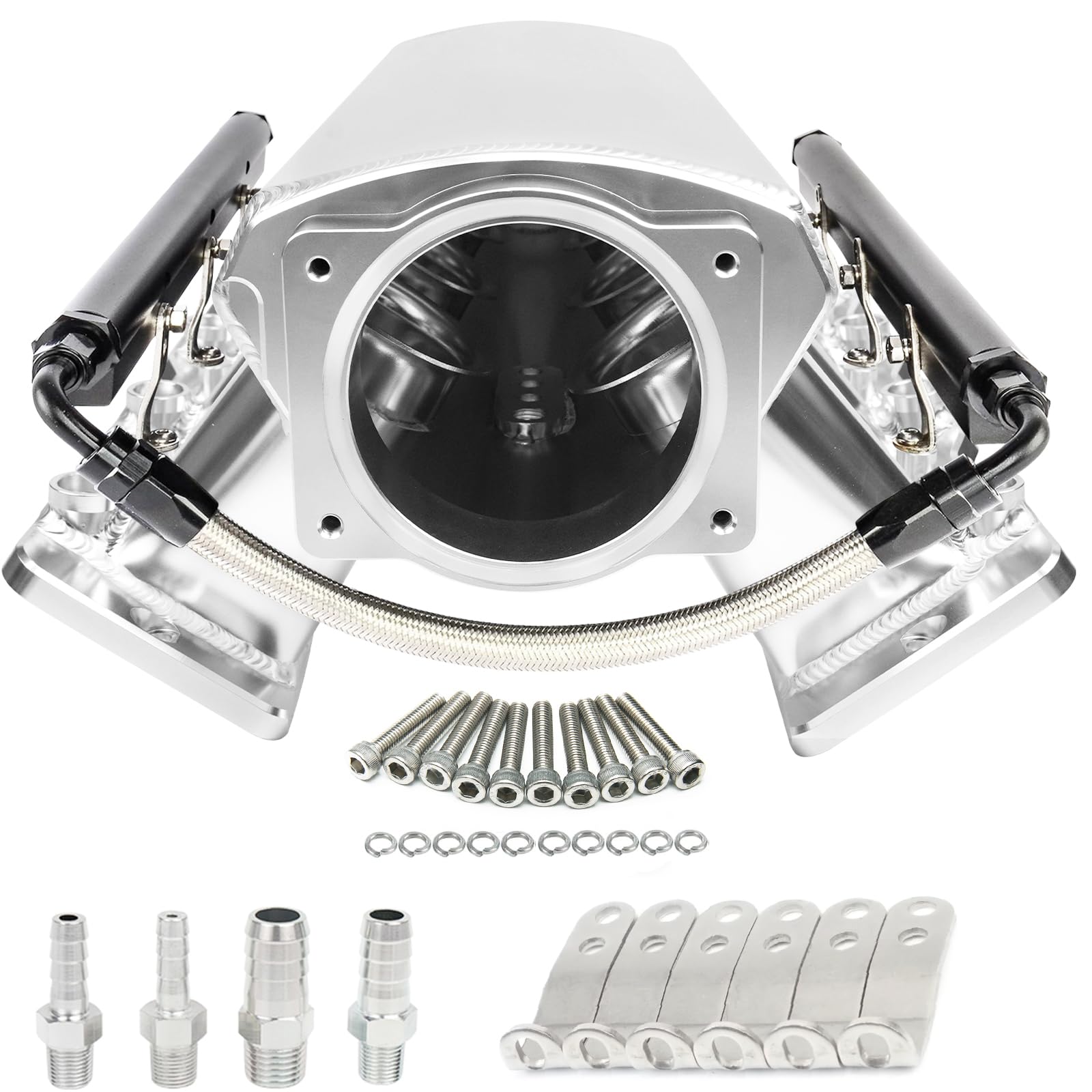 GSTP LS cathedral-port intake manifold 102mm silver for LS engines improves airflow