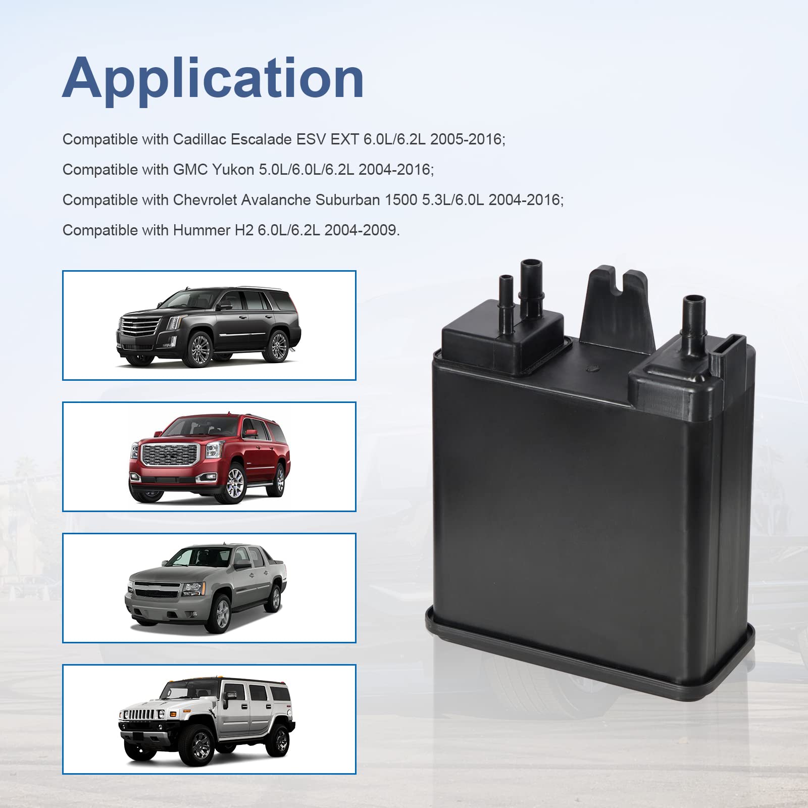 GSTP vapor canister durable filter media; reliable performance over time