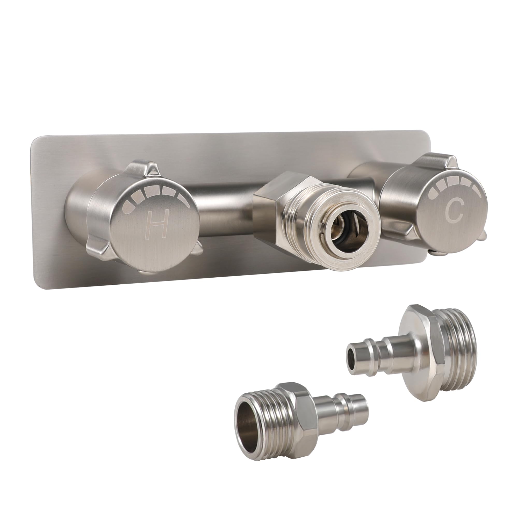G-Sunny all-metal RV exterior quick connect faucet assembly for reliable outdoor hookups.