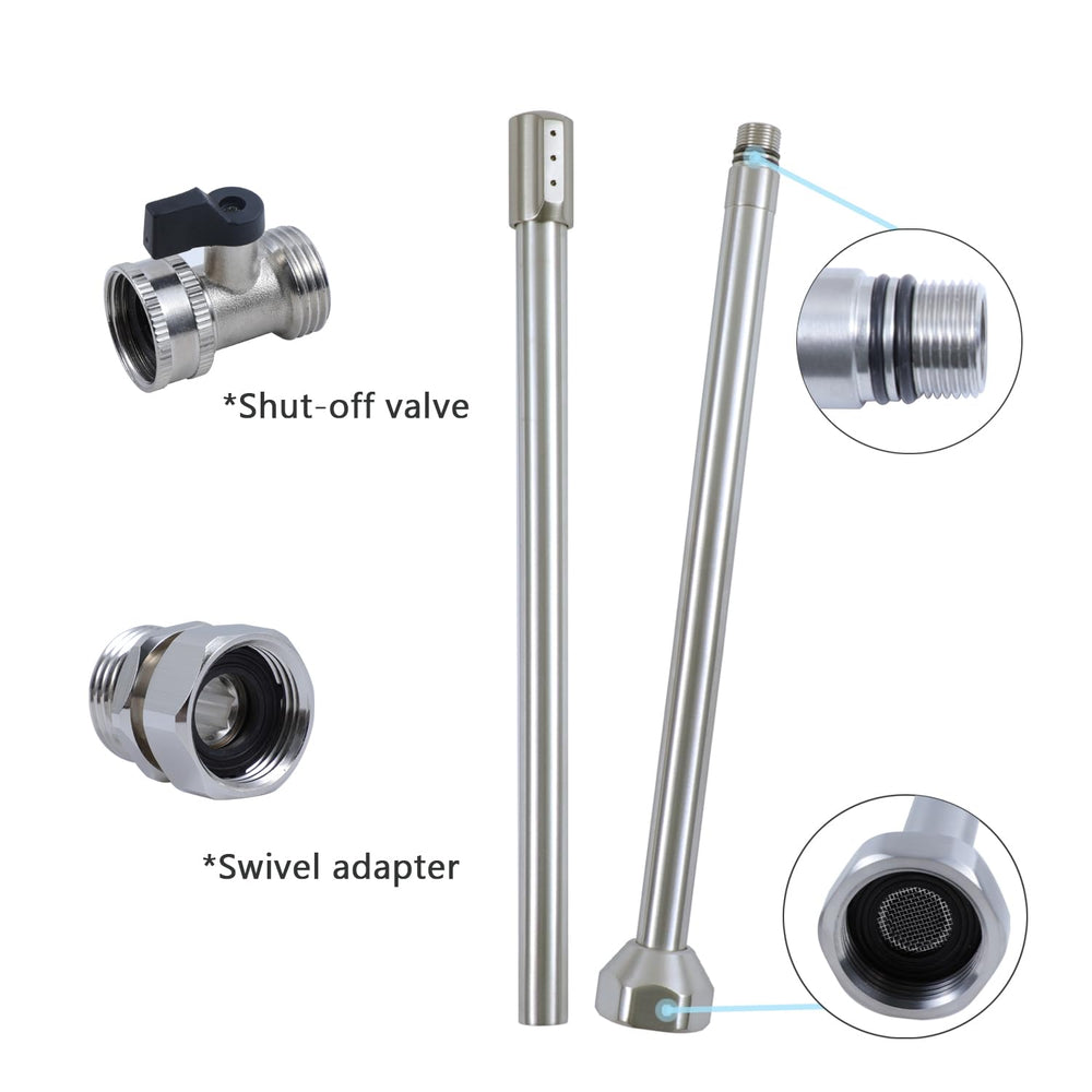 G-Sunny 32.3 inch stainless steel tube provides extended reach.