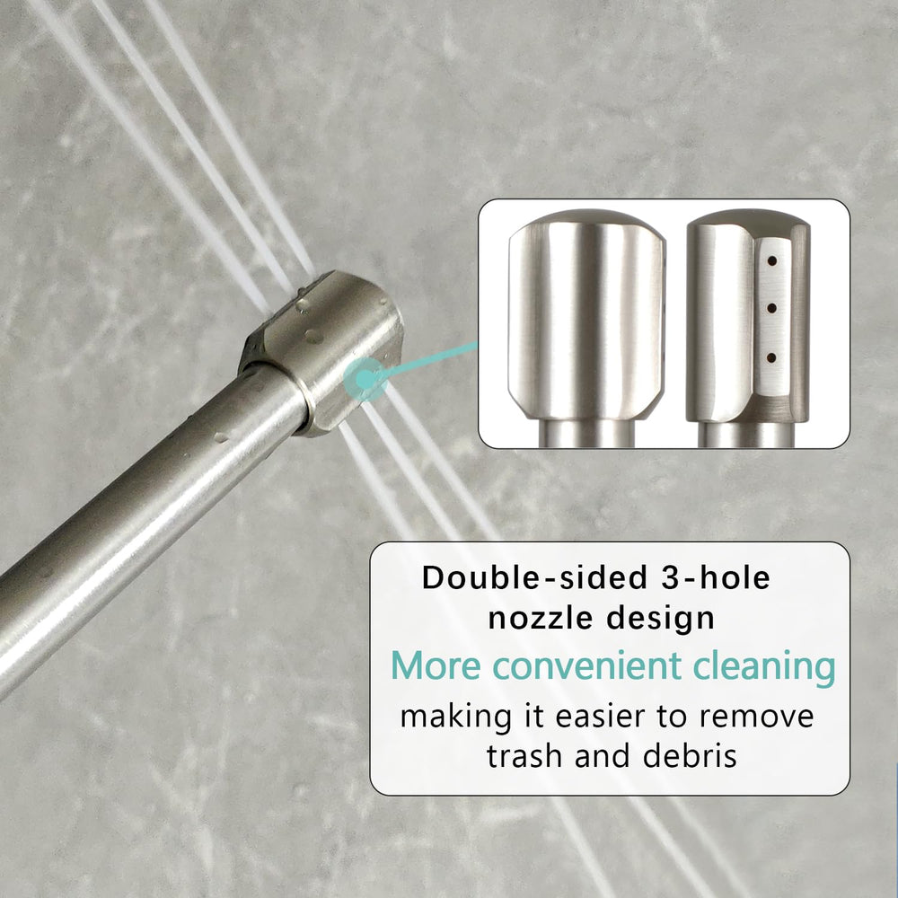 G-Sunny RV wand with 360-degree brass swivel adapter for flexible tank access.