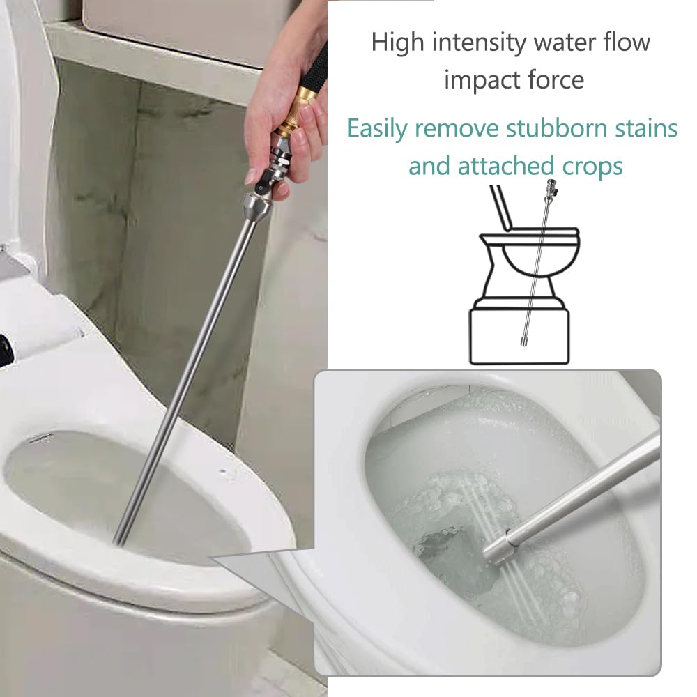 G-Sunny dual-nozzle power nozzle blasts debris for thorough cleaning.