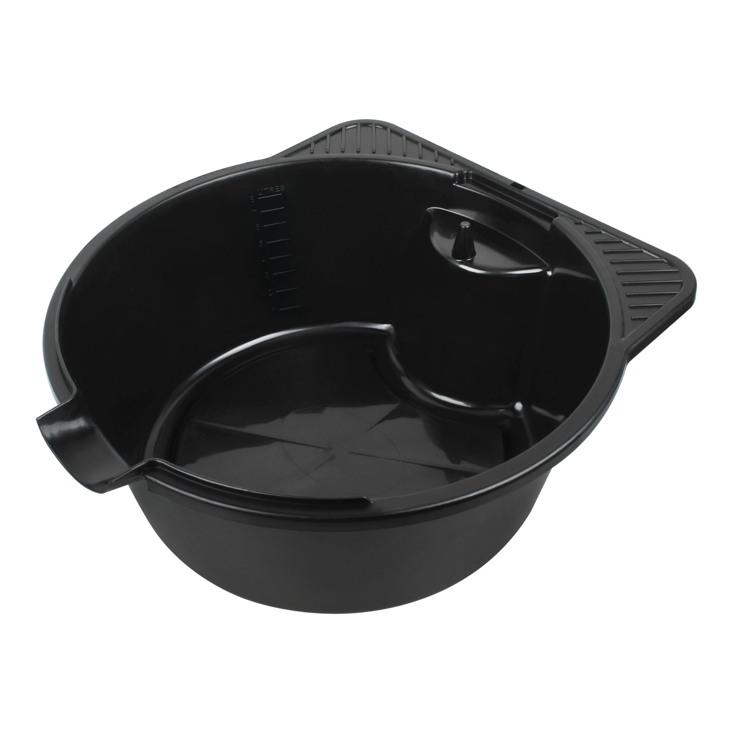 Gteana 2-gallon oil drain pan with ergonomic handle for easier, cleaner oil changes.