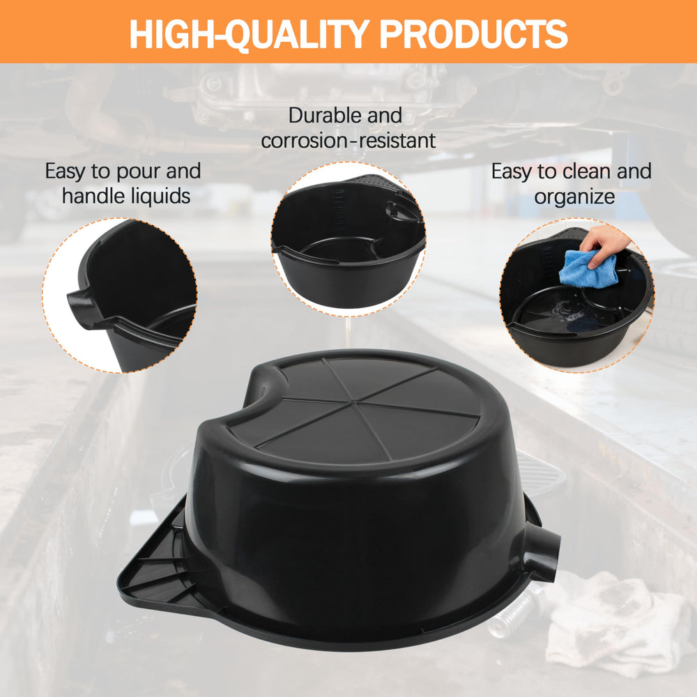 Gteana oil drain pan showcasing a seamless one-piece design for leak-proof performance.