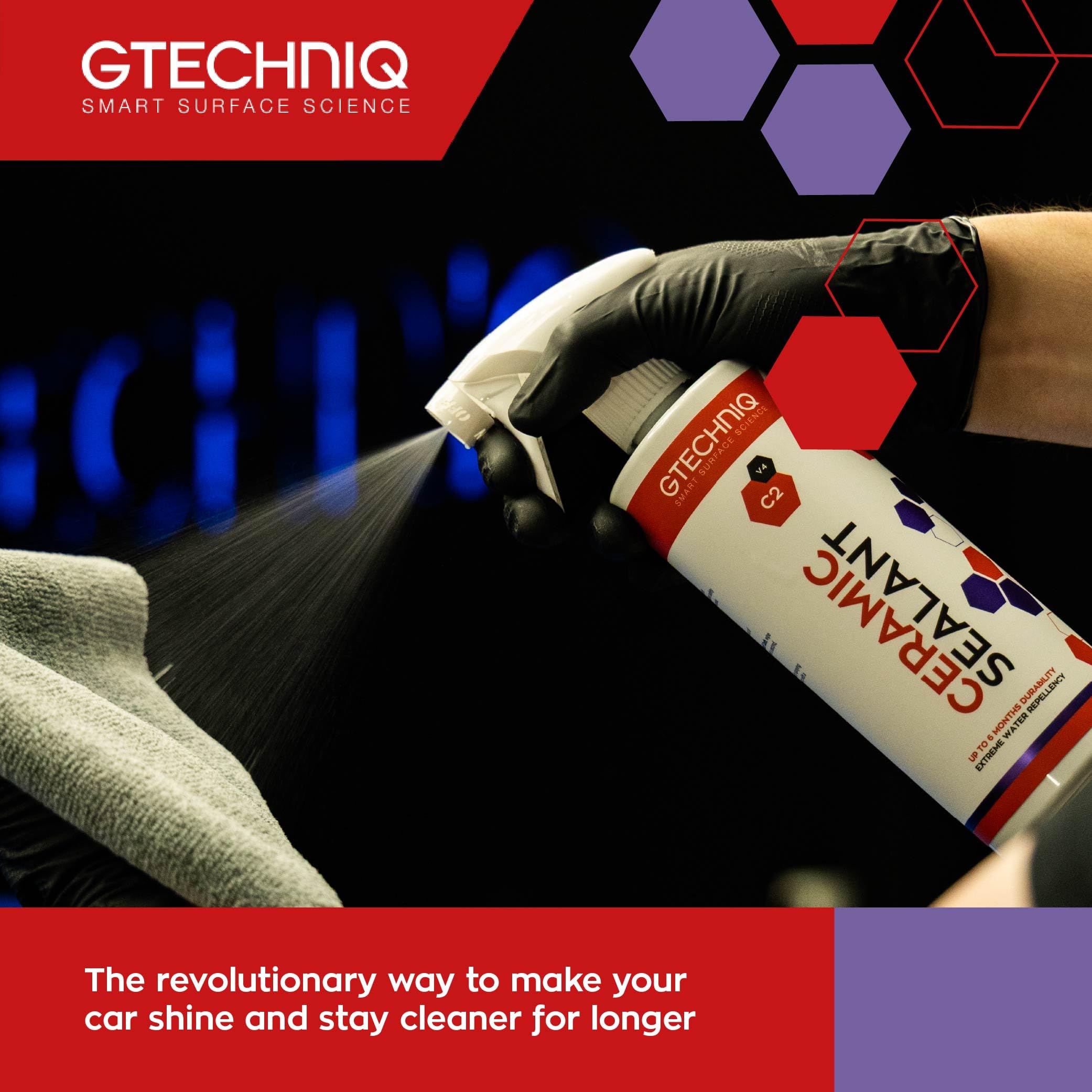 Gtechniq C2 high gloss finish emphasizing long-lasting shine