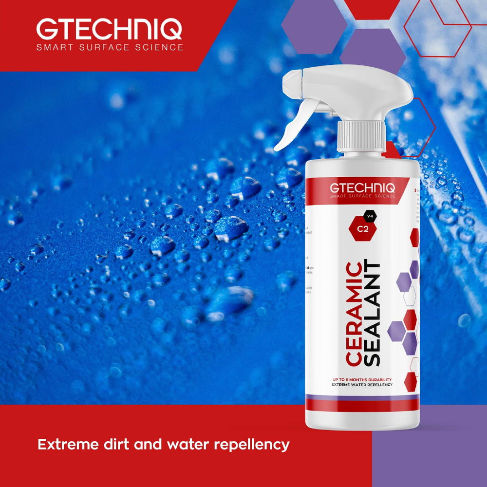 Gtechniq C2 surface spray application demonstrates even panel coverage