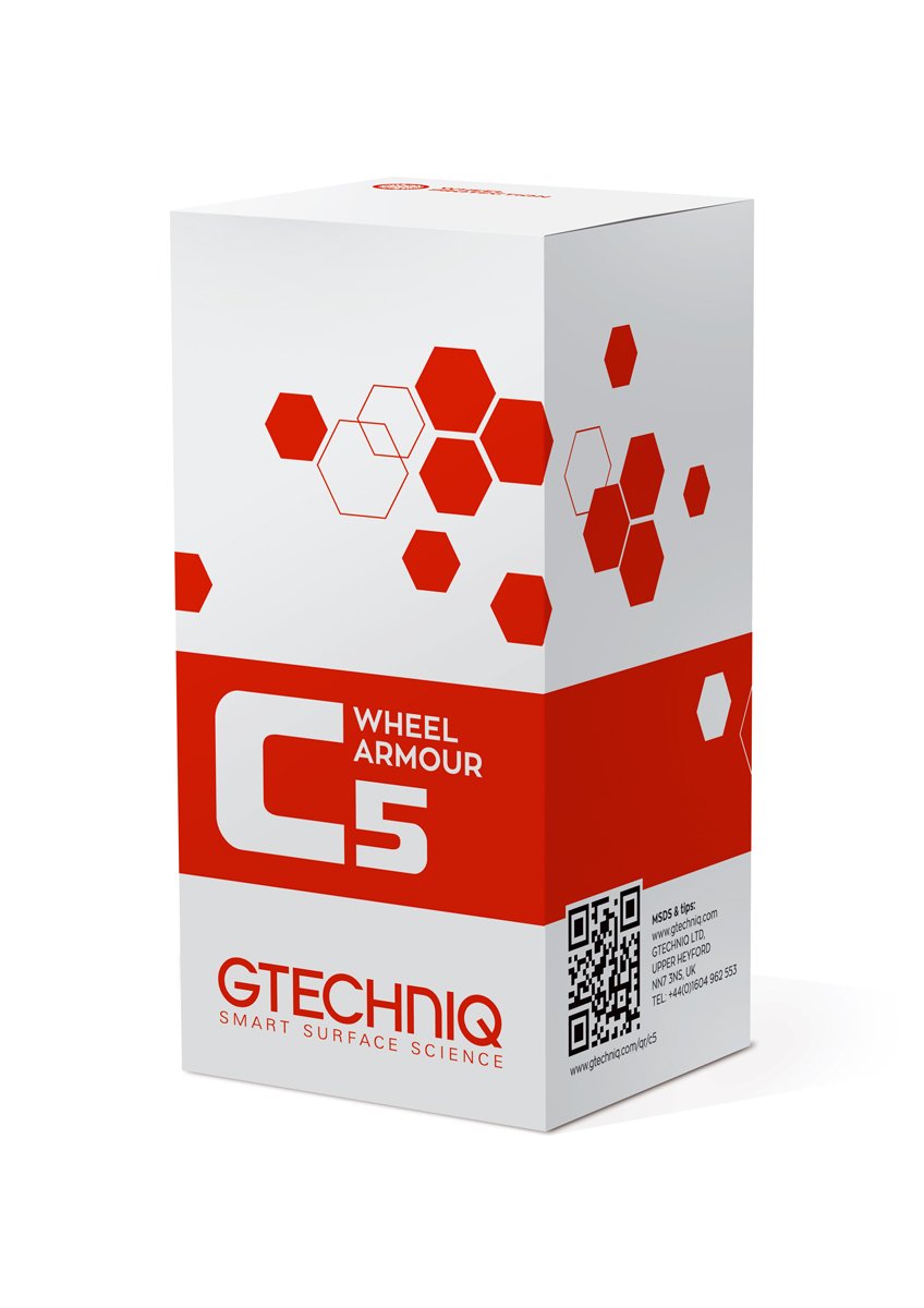Gtechniq C5 Wheel Armor bottle close-up showing compact 1 oz size for easy application.