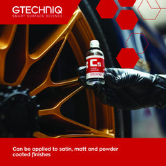 Gtechniq C5 Wheel Armour wheel close-up showing a protected finish