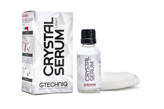 Gtechniq Crystal Serum Light bottle close-up highlighting premium gloss and durable protection.