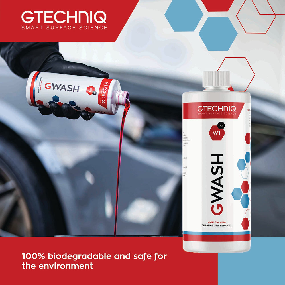 Gtechniq dilution in bucket shows easy preparation for even cleaning