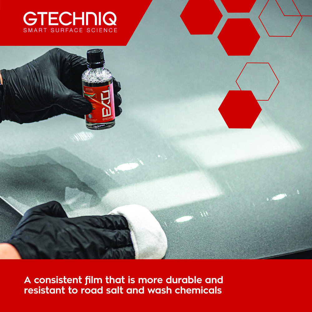 Gtechniq EXO molecular nanotechnology branding emphasizing advanced performance.