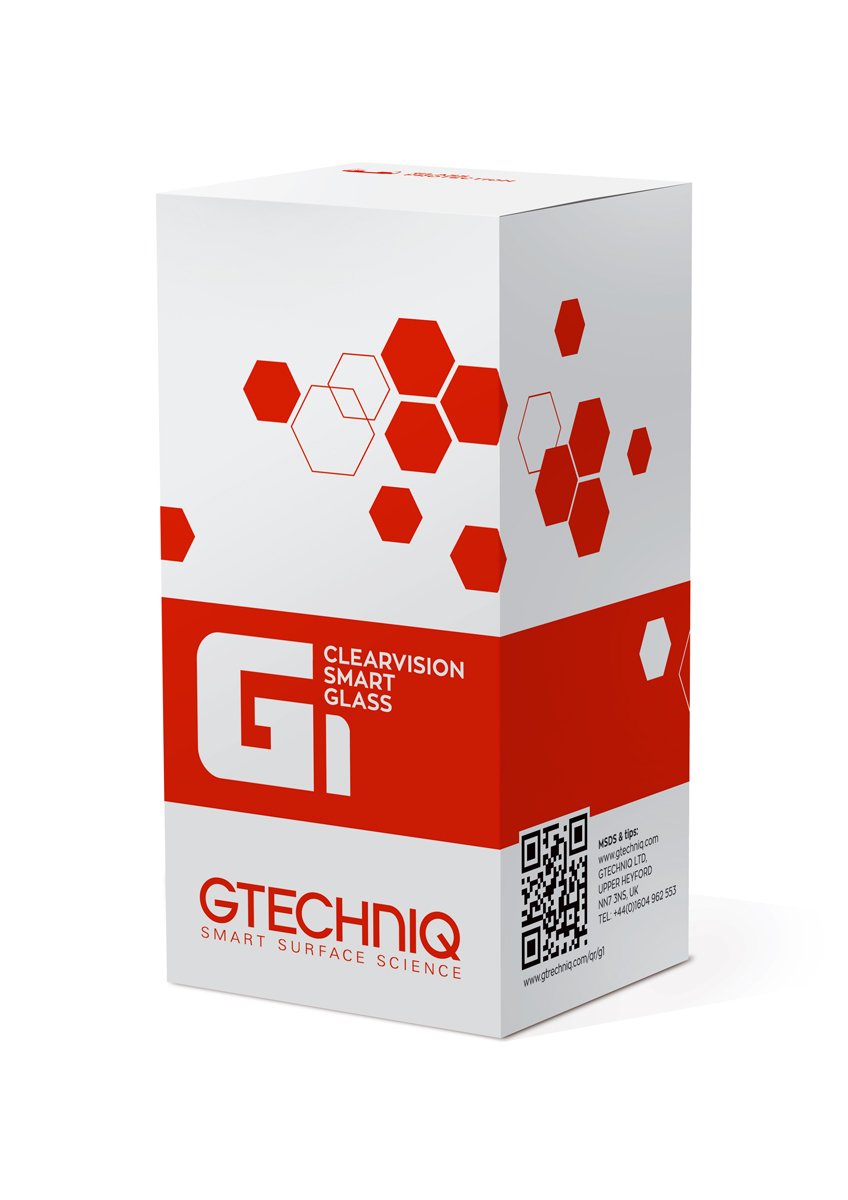 Gtechniq G1 water beading on windscreen for clearer rain visibility.