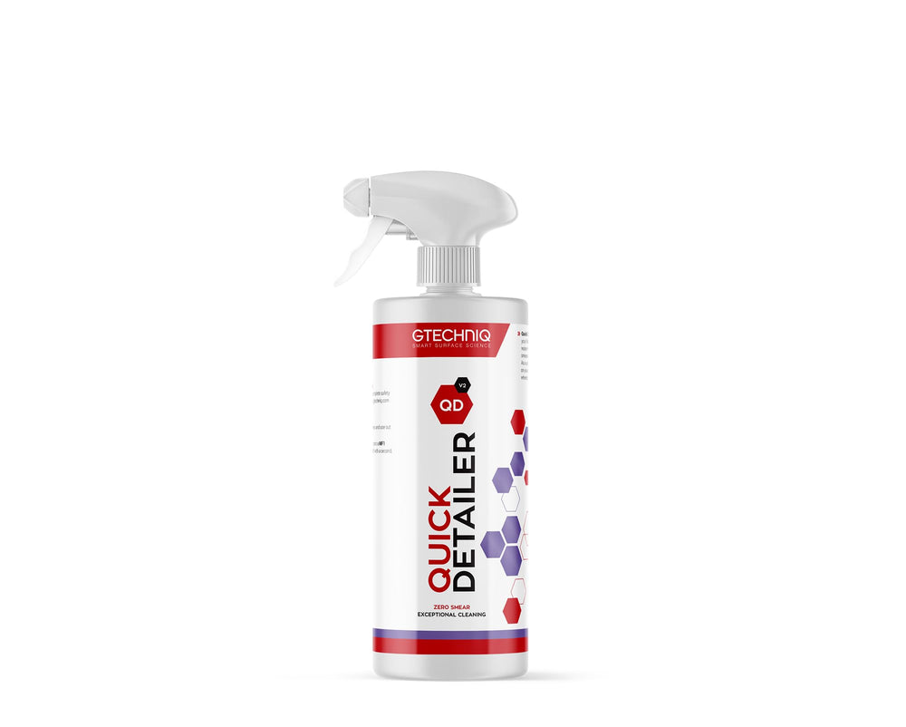 Gtechniq Quick Detailer spray bottle delivering a streak-free shine.