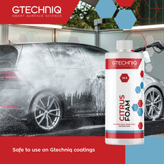 Gtechniq W4 Citrus Foam Shampoo spreads evenly across panels.