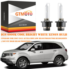 GTMOTO Acura MDX headlamp bulbs installed for quick upgrade.