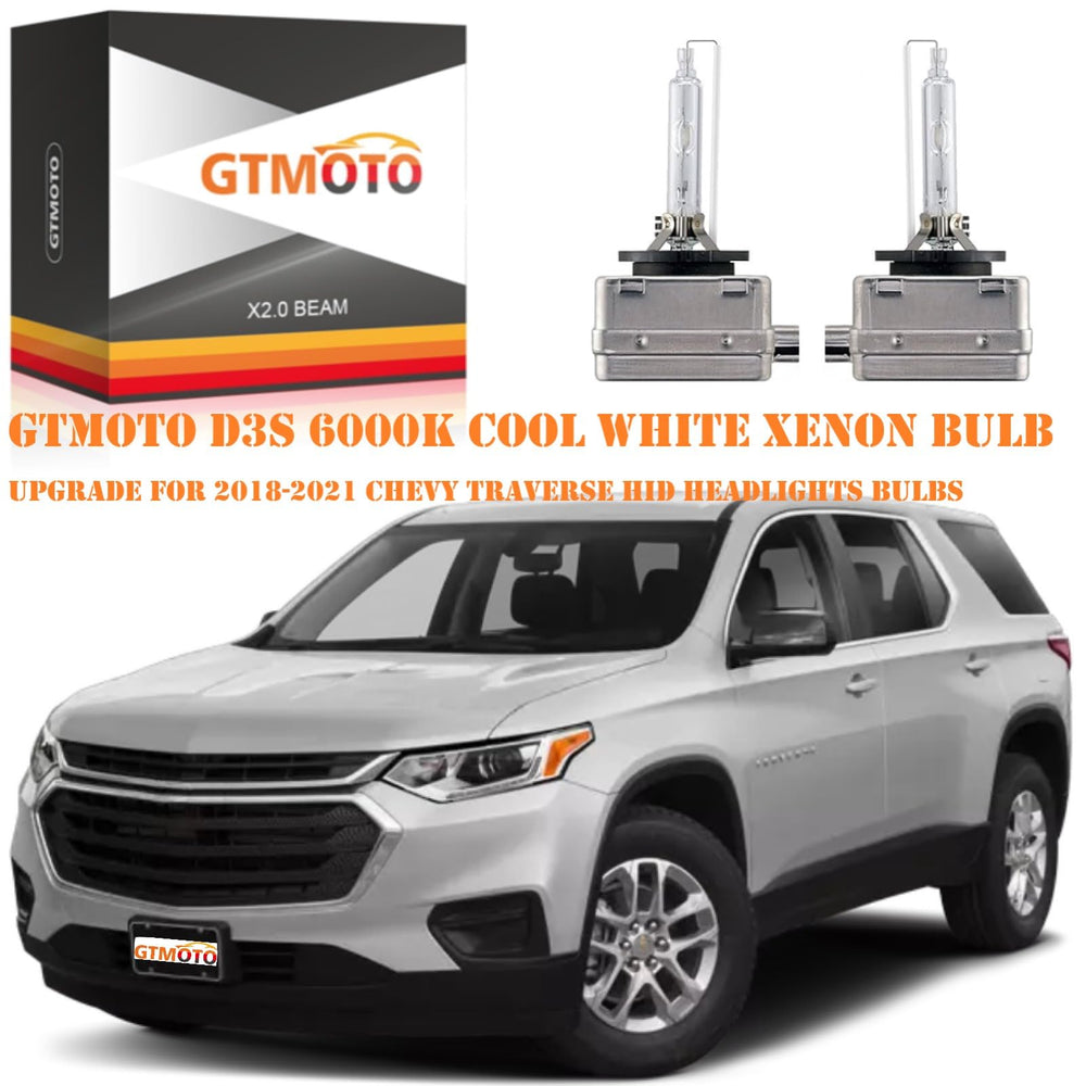 GTMOTO D3S bulbs emit cool 6000K daylight white light