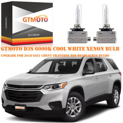 GTMOTO D3S bulbs emit cool 6000K daylight white light