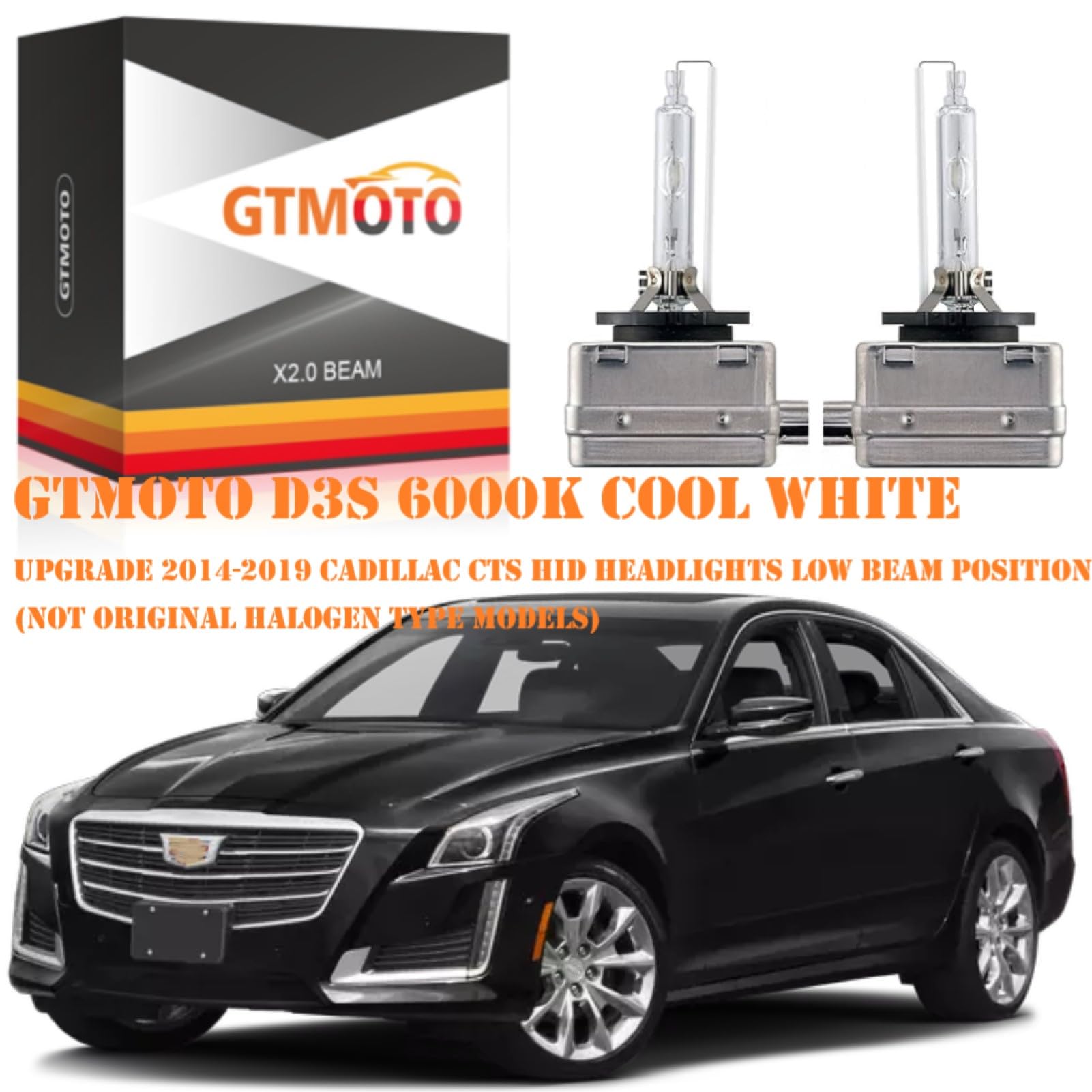 GTMOTO long-lasting HID bulbs claiming extended life under typical driving.