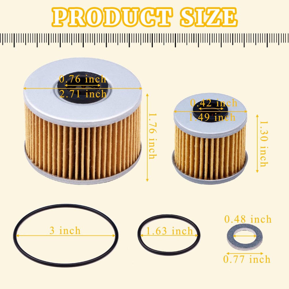Two engine filters included for Honda Pioneer 1000, ready for service.