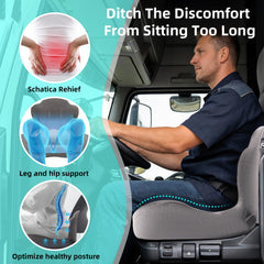 GtuiBugt Seat Cushion lumbar support stabilizes the lower back during long drives.