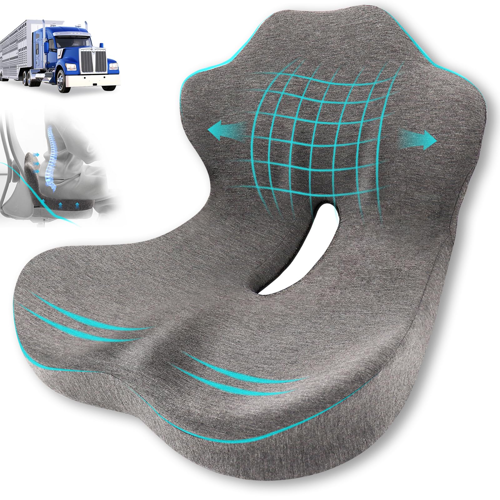 GtuiBugt Seat Cushion memory foam provides all-day comfort and pressure distribution.