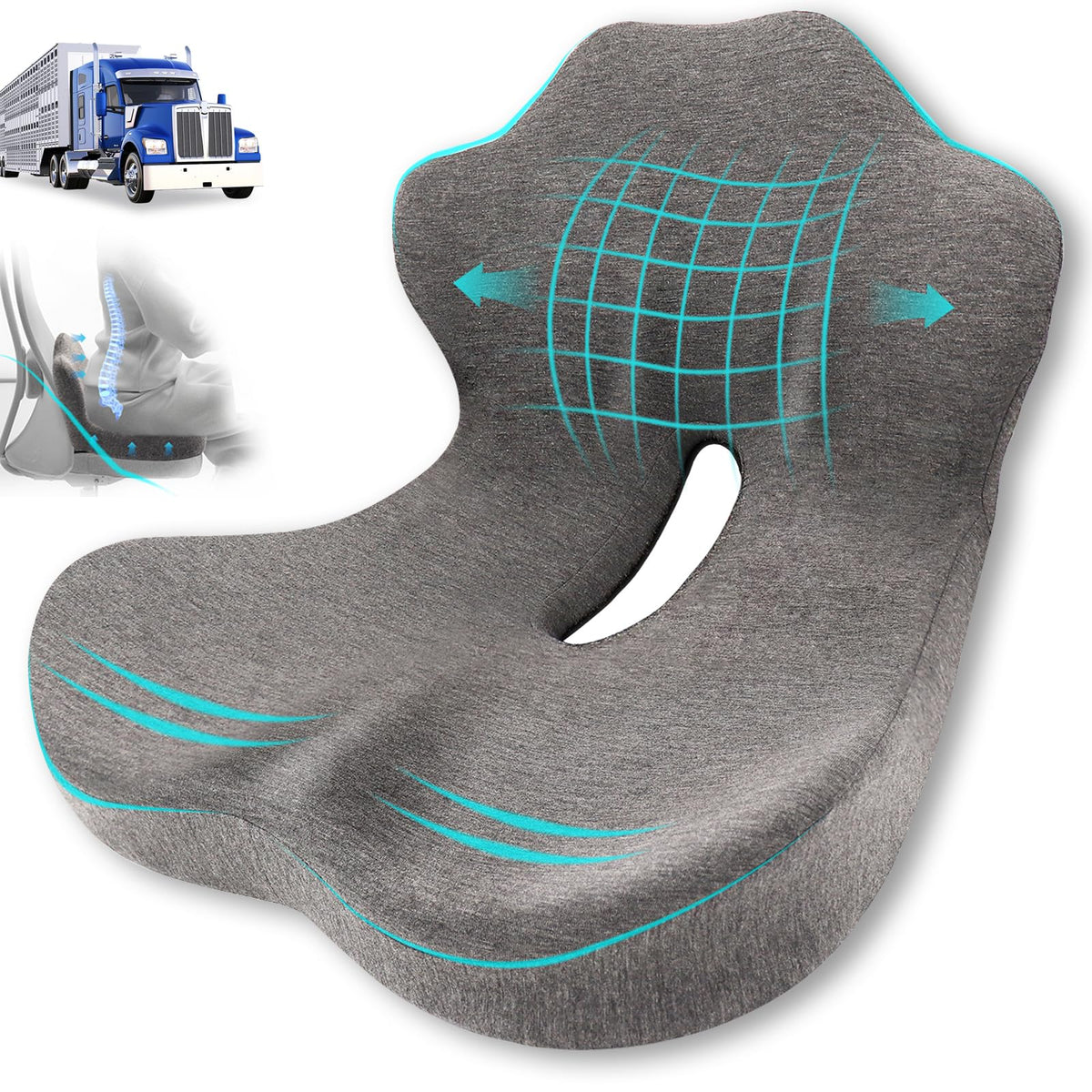 GtuiBugt Seat Cushion memory foam provides all-day comfort and pressure distribution.