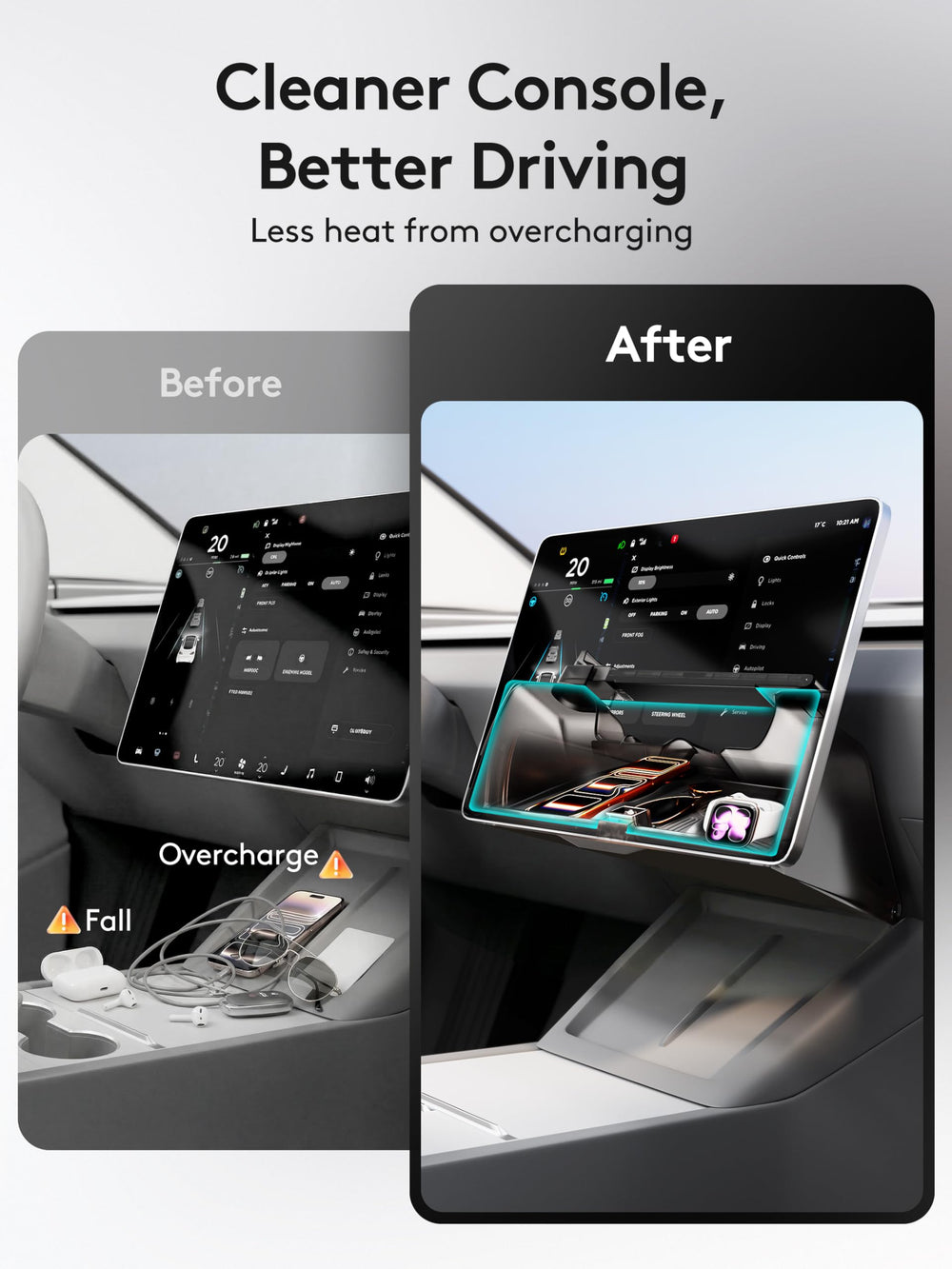 Guaiblue ABS durable matte finish with silicone mats to reduce sliding
