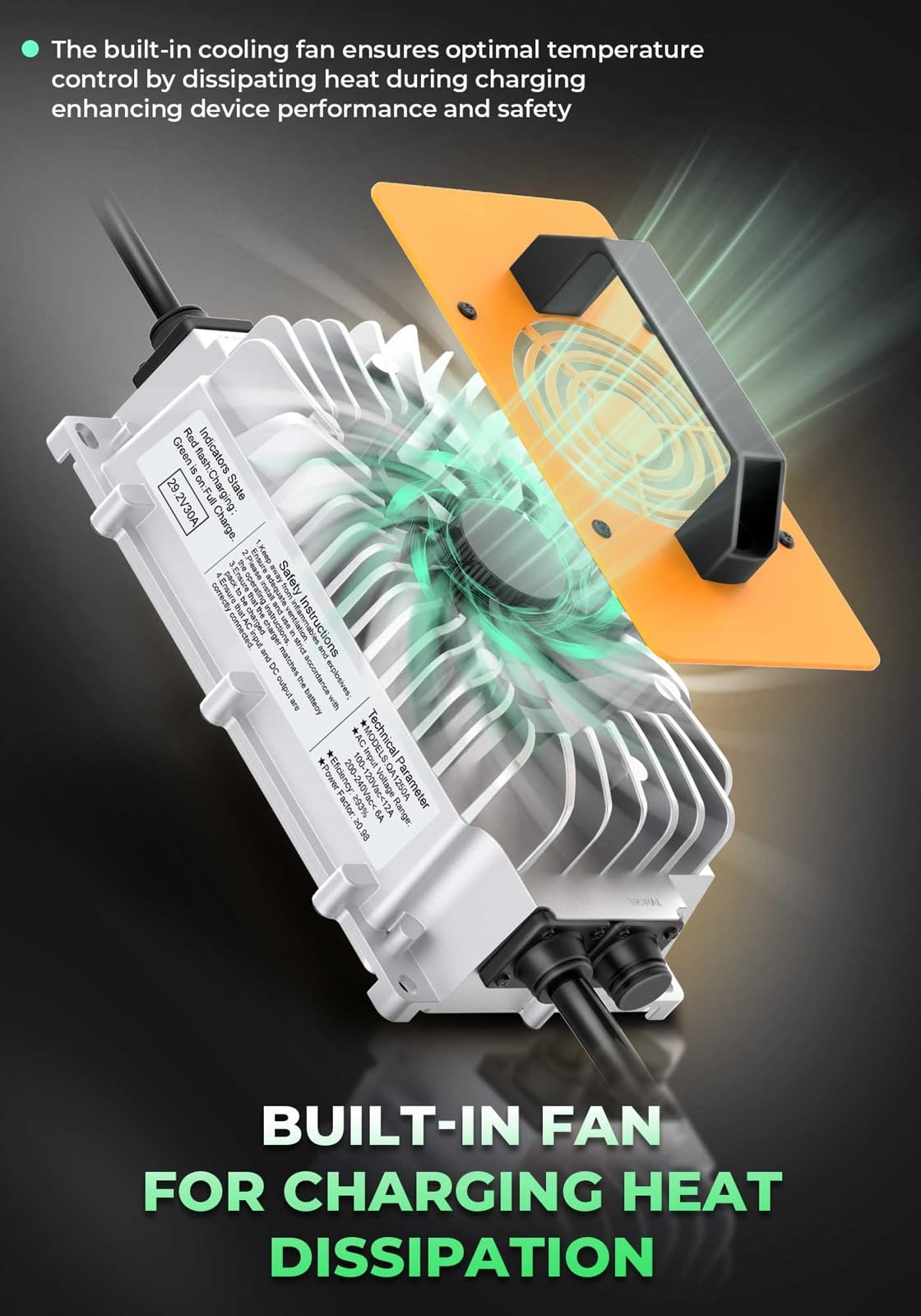 Guanlan charger with digital display for easy status monitoring.