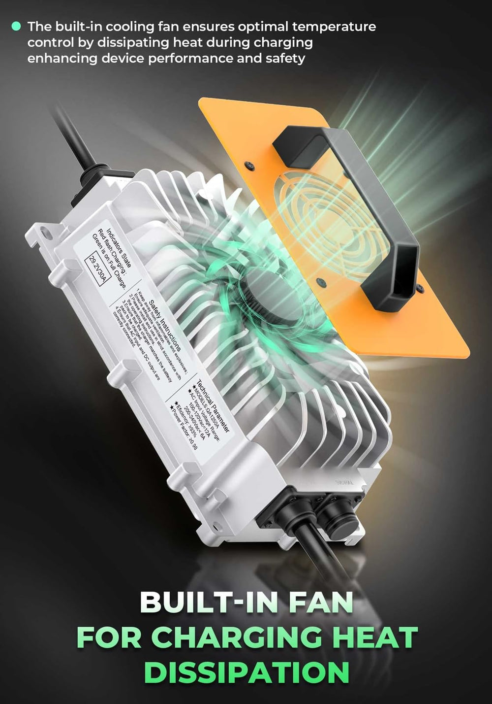 Guanlan charger with digital display for easy status monitoring.