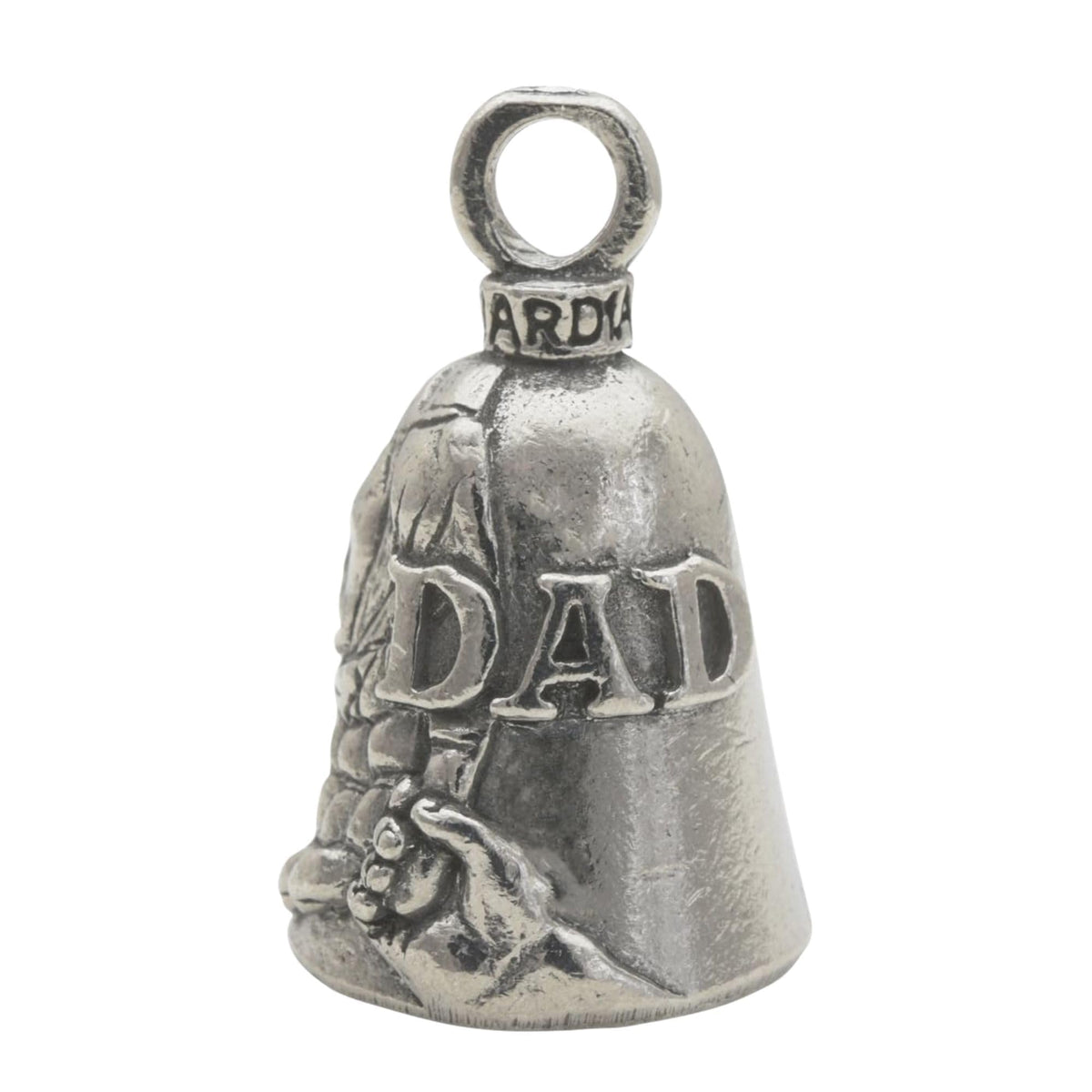 Guardian Bell front view highlights handcrafted pewter for riders