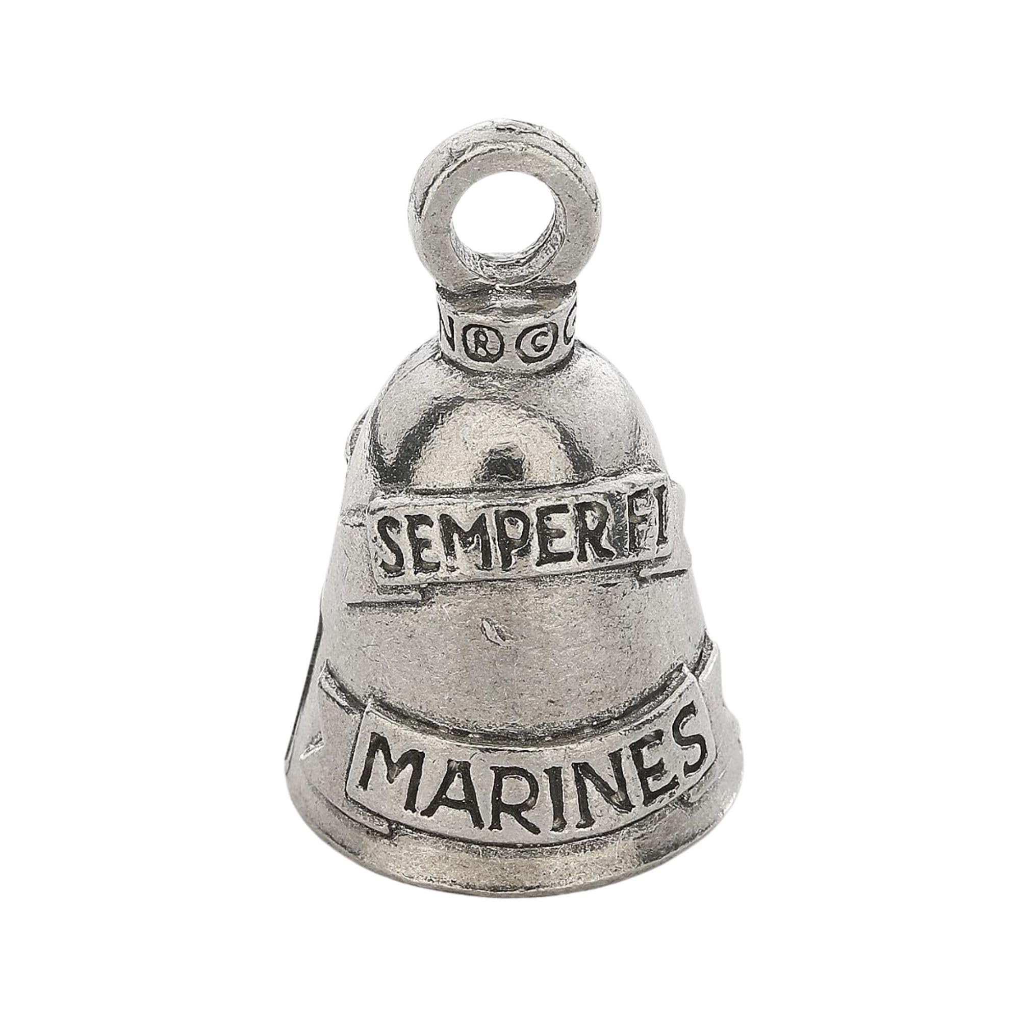 Guardian Bell pewter detail close-up emphasizing intricate craftsmanship suitable for bike décor.